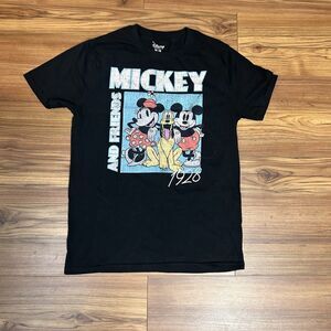 Disney Mickey & Friends Graphic T-Shirt Black Pluto Minnie Mickey M